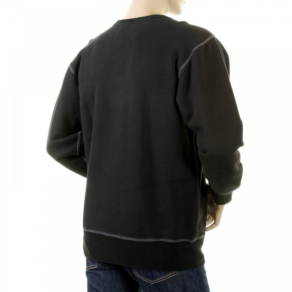 Black Crew Neck Large Fitting Sweatshirt