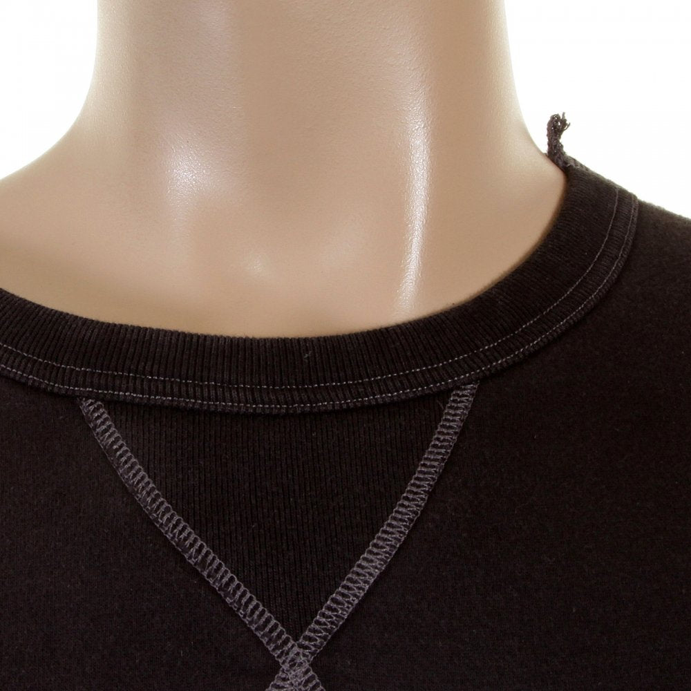 Black Crew Neck Large Fitting Sweatshirt