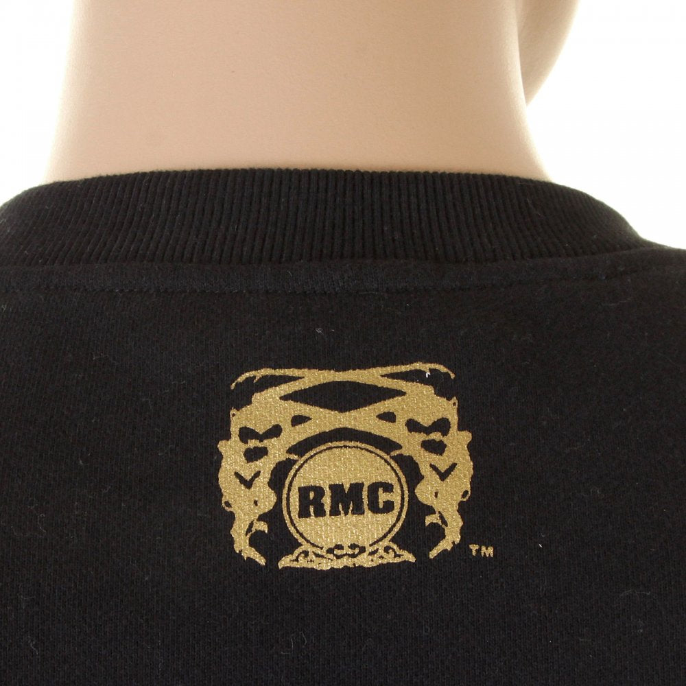 Mens Black Crew Neck Large Fitting Sweat Shirt
