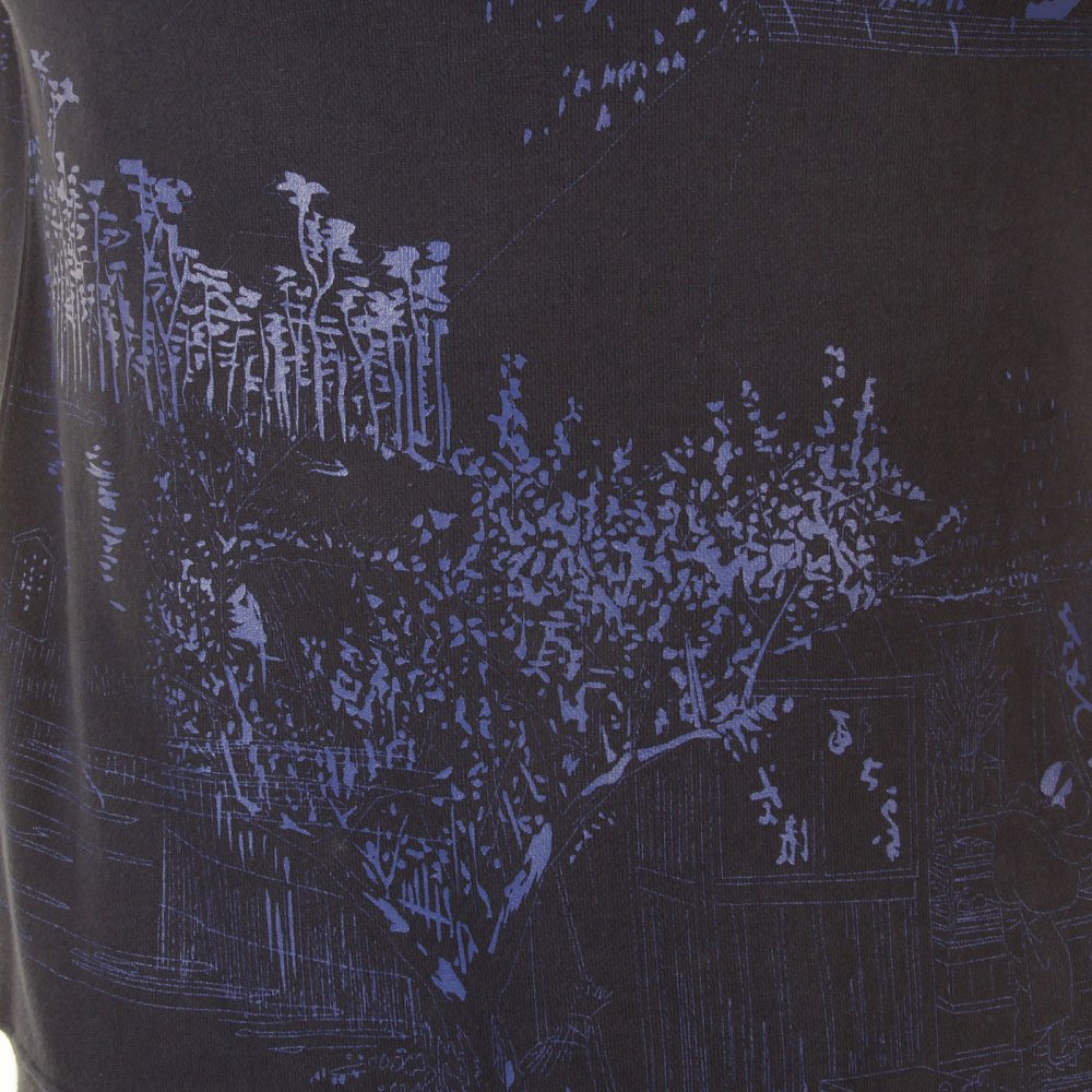 Mens Navy Large Fitting Sweat Shirt