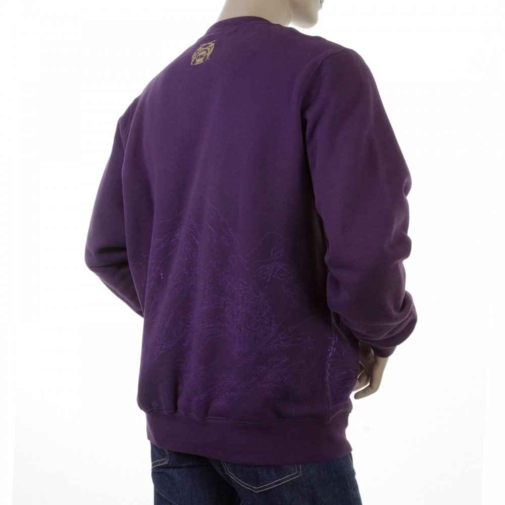 Purple Large Fitting Sweat Shirt for Men