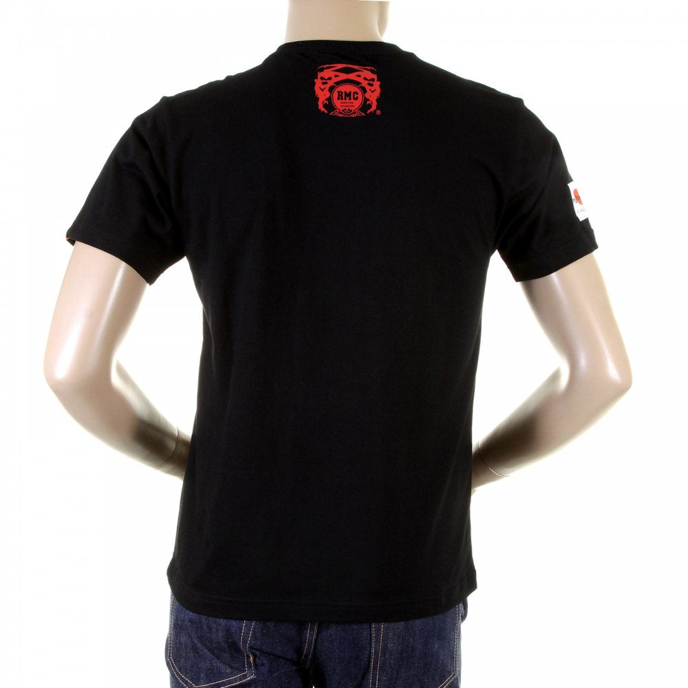 Black Crew Neck Short Sleeve Regular Fit T-Shirt for Men