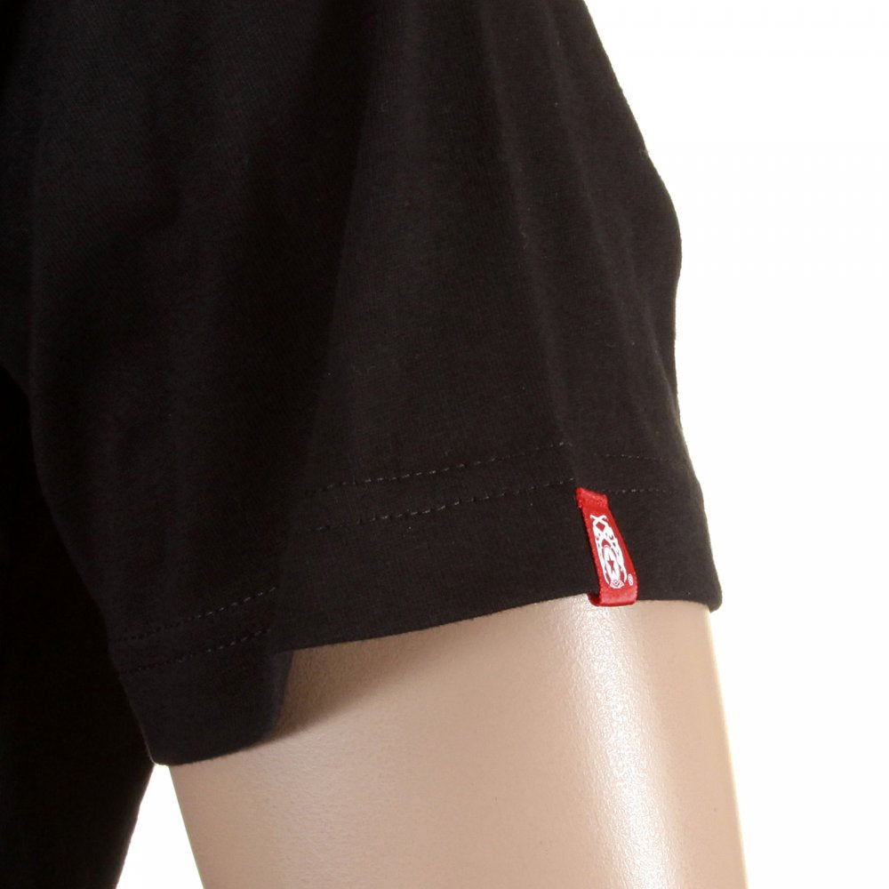 Black Crew Neck Short Sleeve Regular Fit T-Shirt for Men
