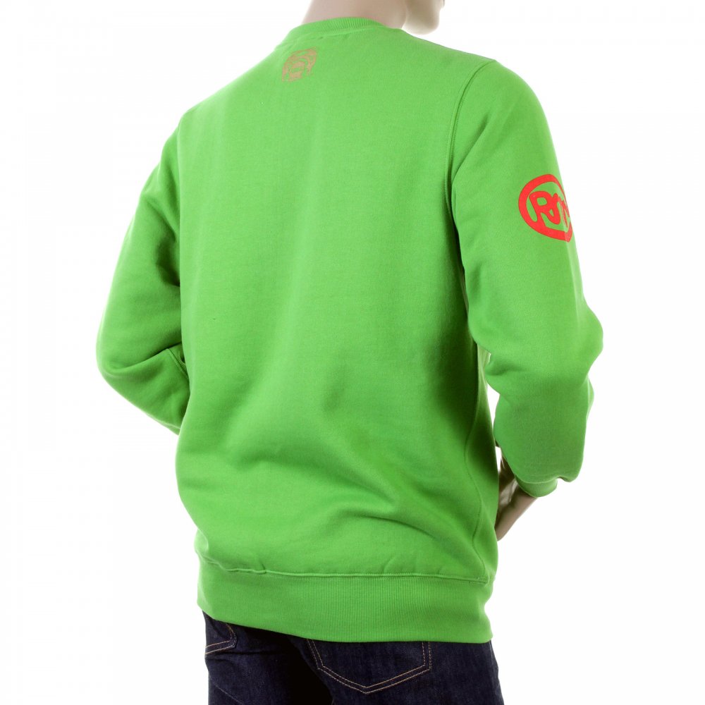 Mens Lime Crew Neck Large Fitting Sweat Shirt
