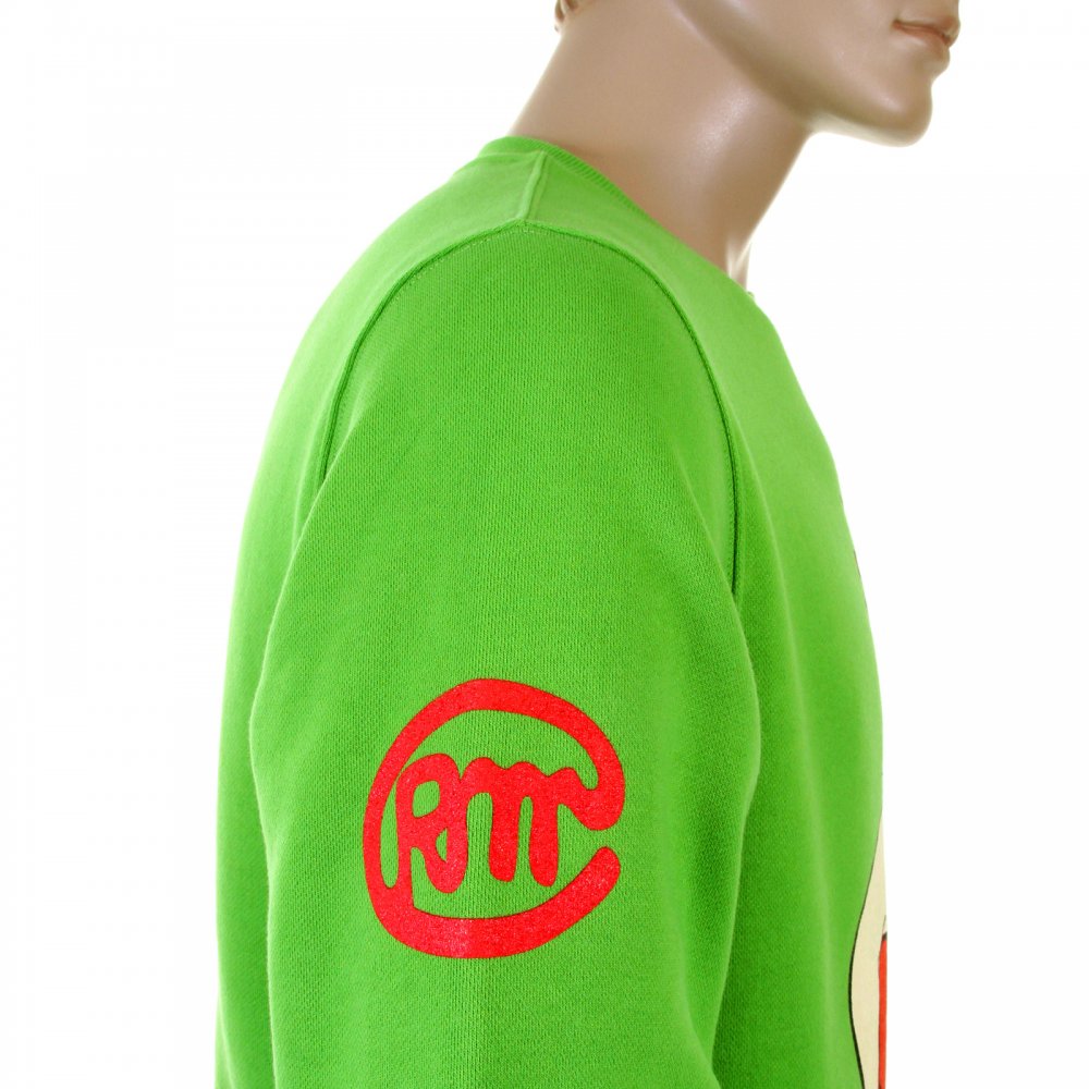 Mens Lime Crew Neck Large Fitting Sweat Shirt