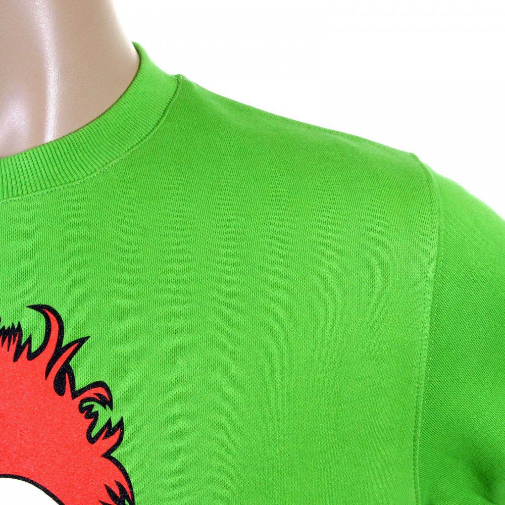 Mens Lime Crew Neck Large Fitting Sweat Shirt