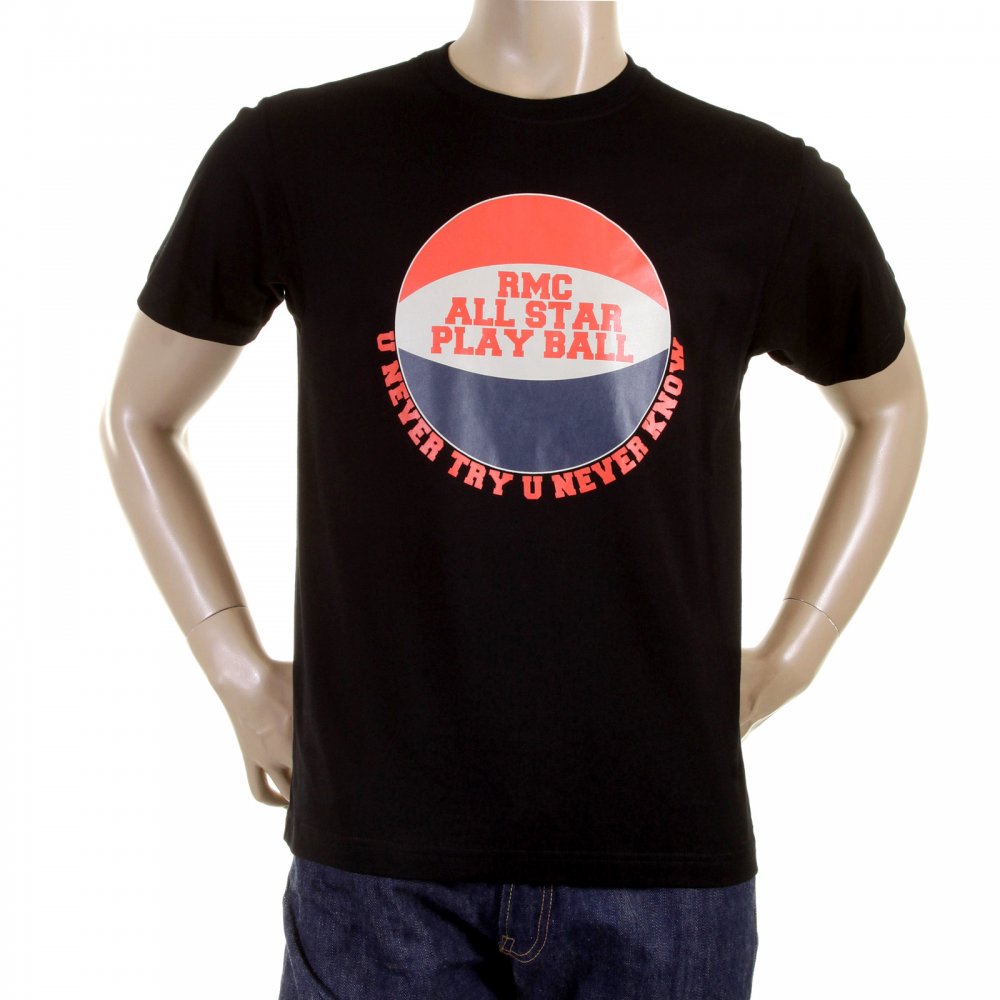 Black Regular Fit Short Sleeve Crew Neck T-shirts for Men