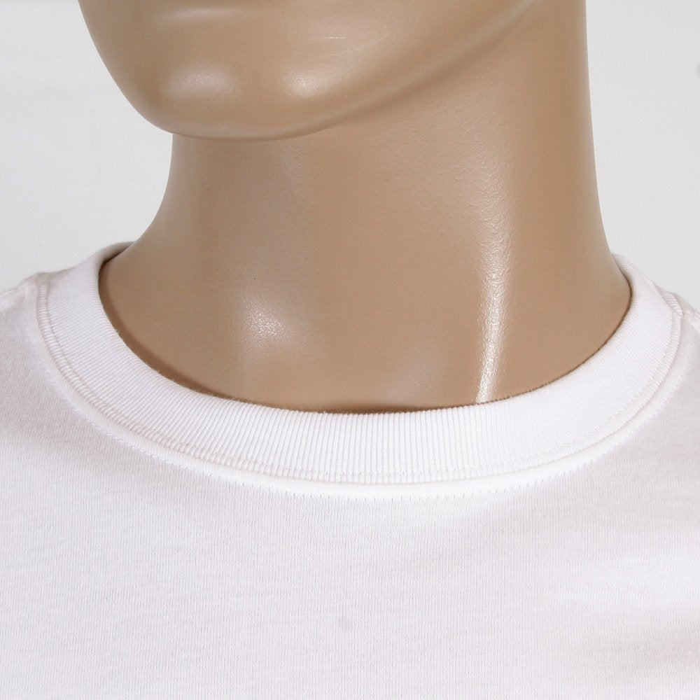 Mens Crew Neck Regular Fit Short Sleeve T-Shirt in White
