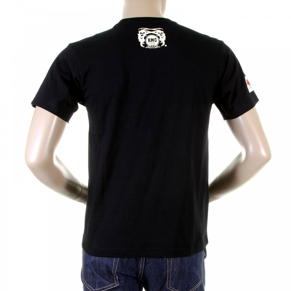 Mens Black Crew Neck Short Sleeve Regular Fit T-Shirt