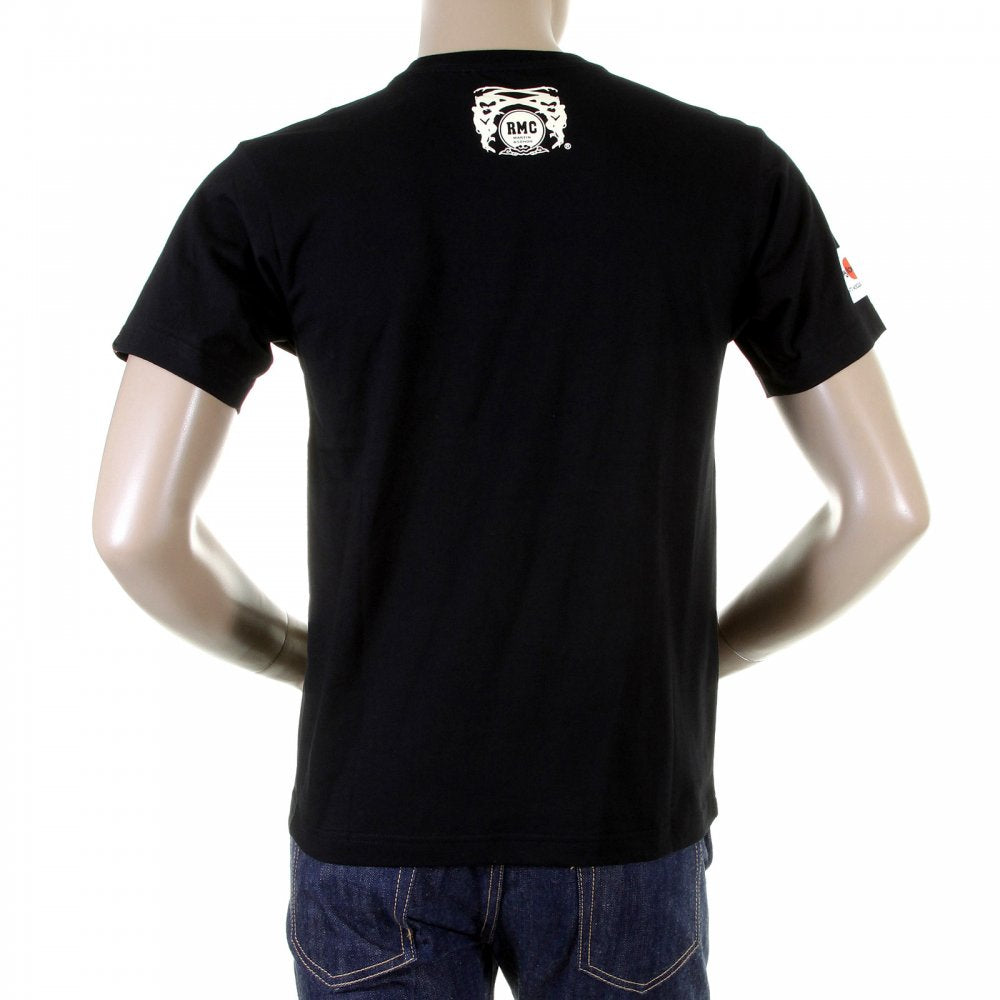 Black Crew Neck Short Sleeve Regular Fit T-shirt for Men