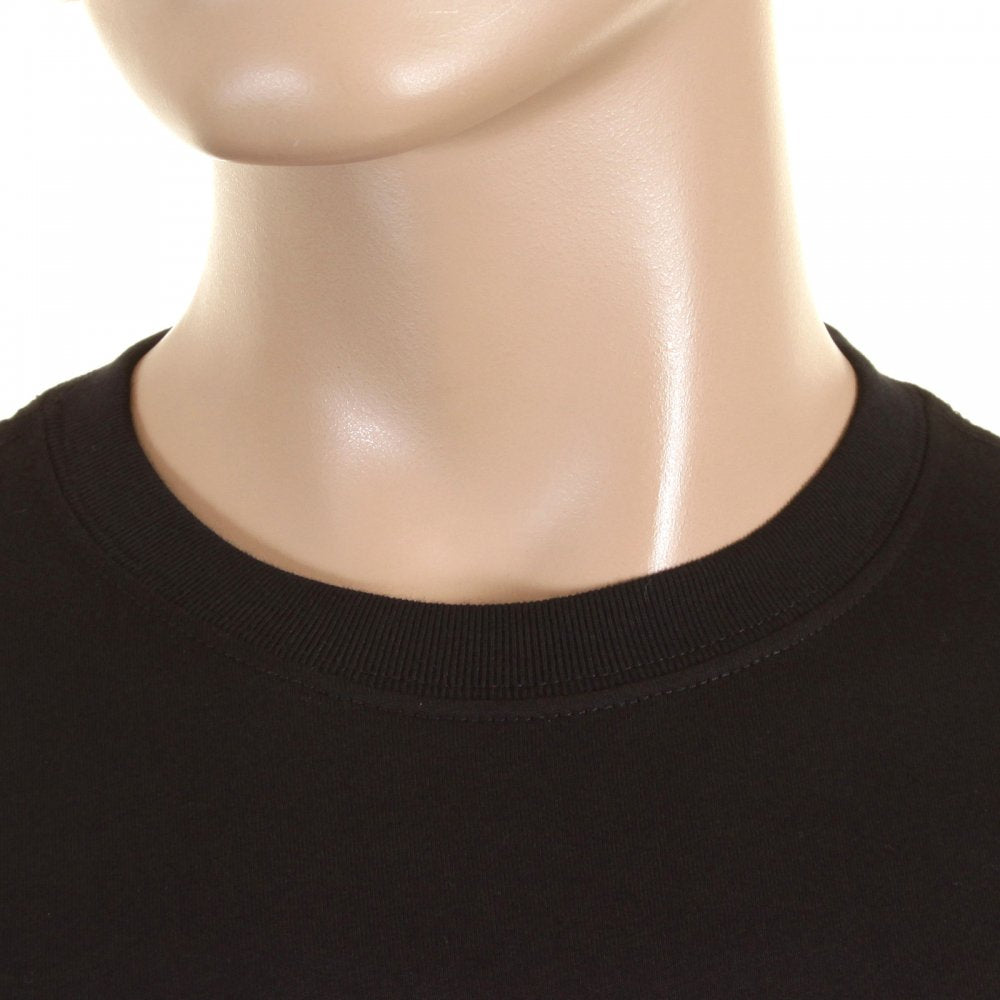 Black Crew Neck Short Sleeve Regular Fit T-shirt for Men