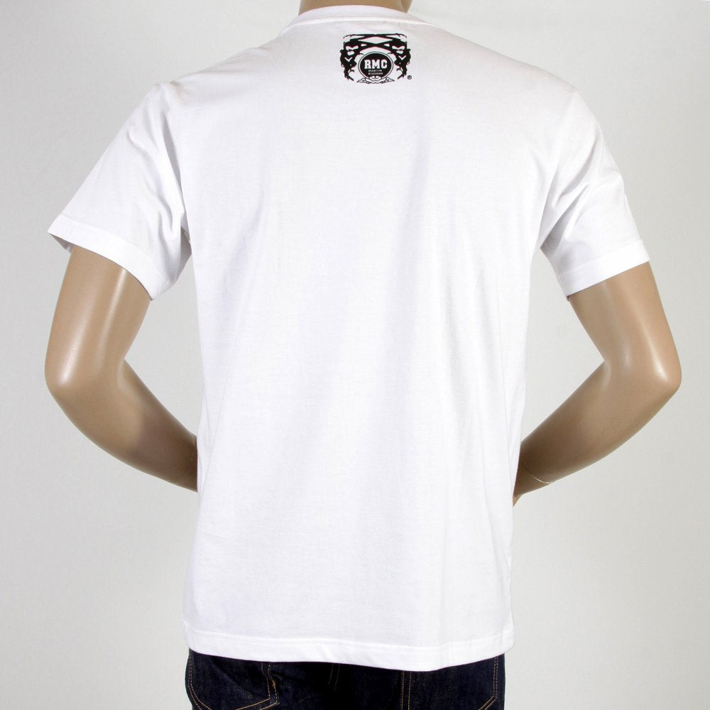 FBI White Crew Neck Short Sleeve Regular Fit T-shirt for Men