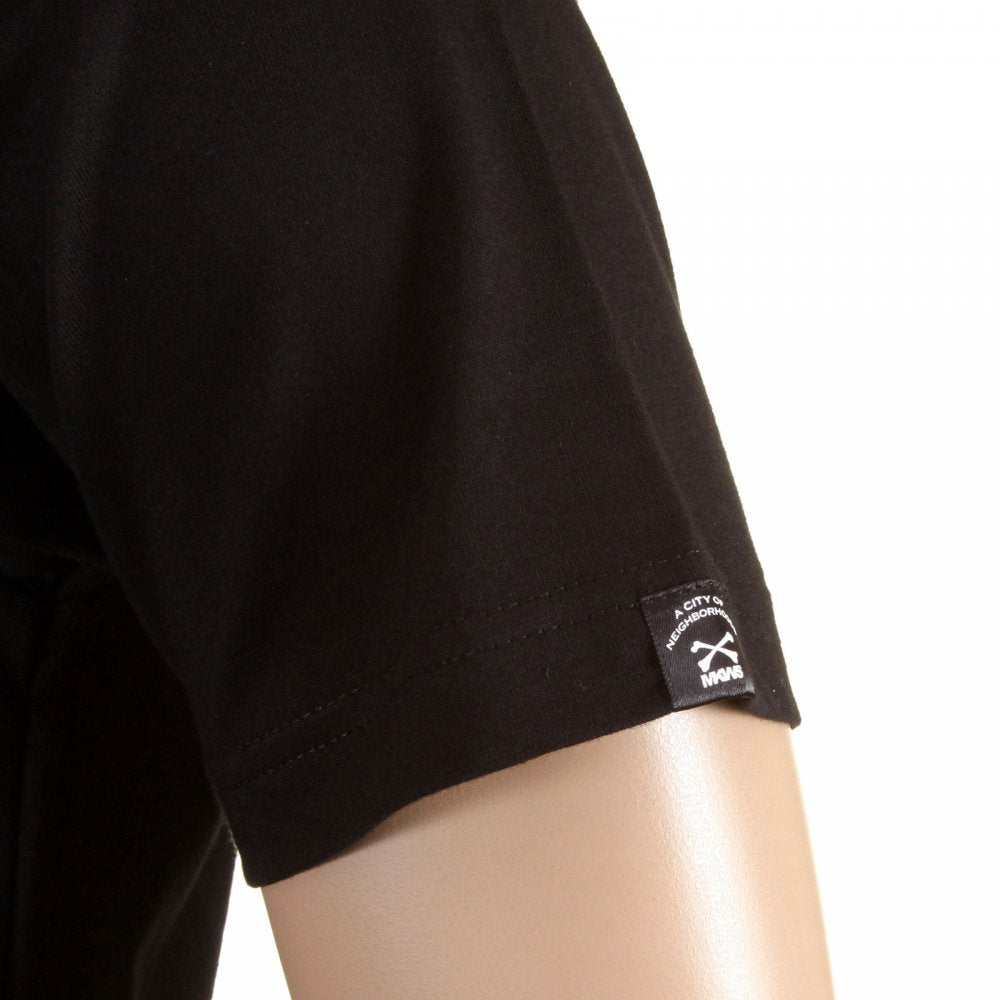 Mens Black Crew Neck Short Sleeve Regular Fit T-Shirt