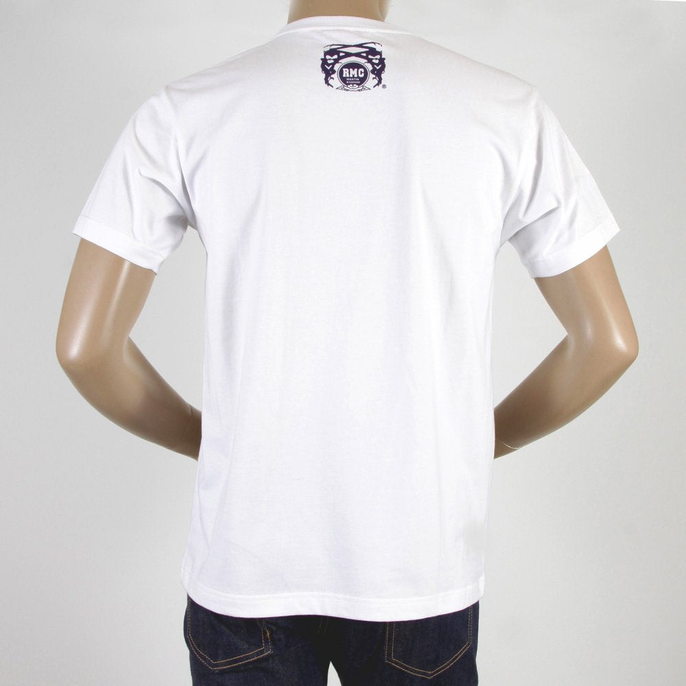 White Crew Neck Short Sleeve Regular Fit T-shirt for Men