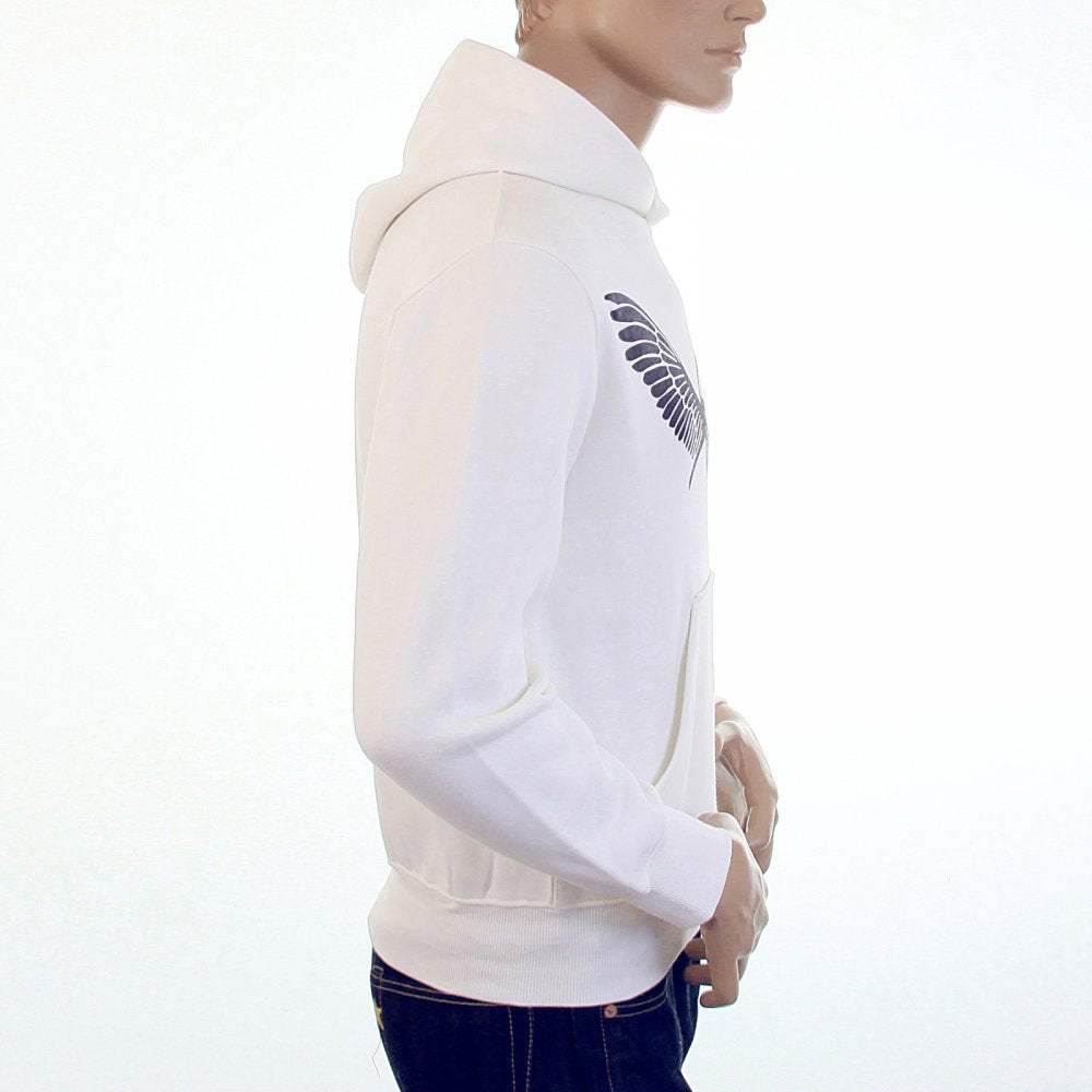 Mens White Over Head Large Fitting Hooded Sweatshirts