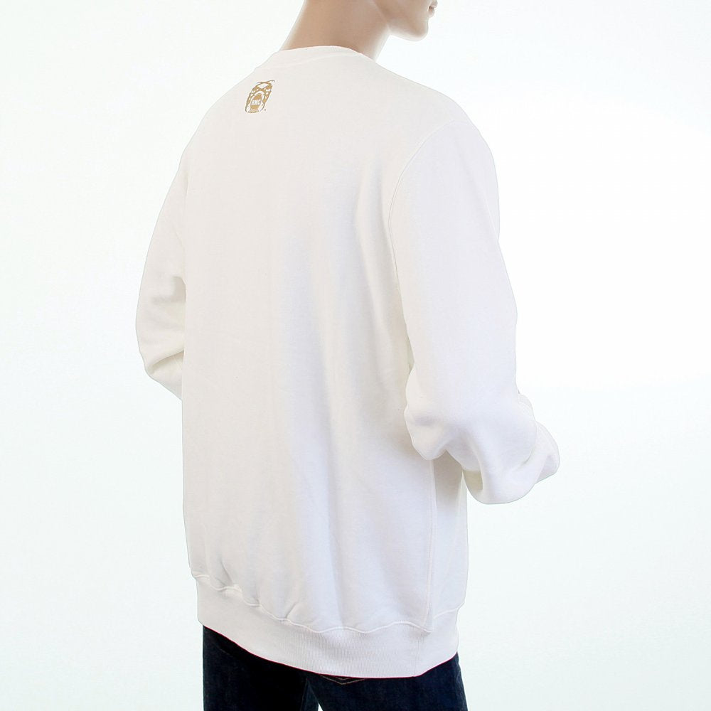 Buy White Crew Neck Large Fitting Sweatshirt for Men
