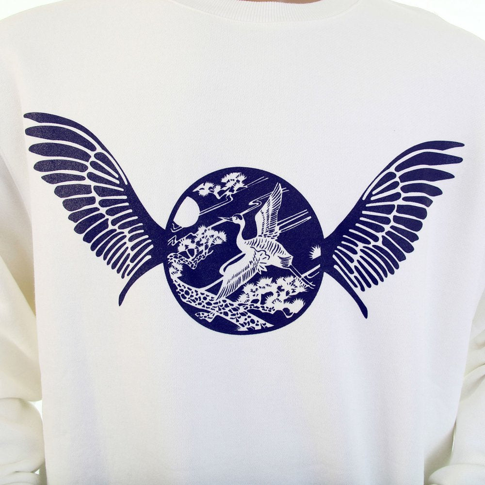 Buy White Crew Neck Large Fitting Sweatshirt for Men