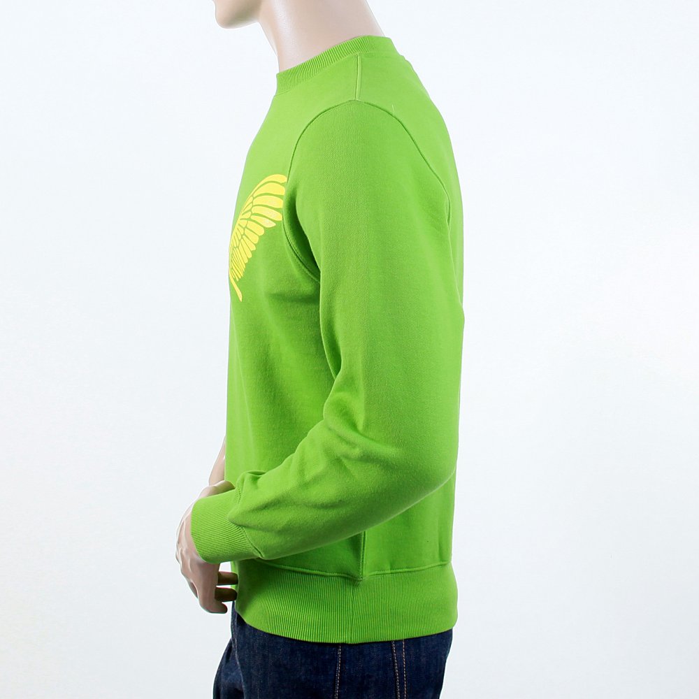 Mens Lime Green Crew Neck Large Fitting Sweat Shirt