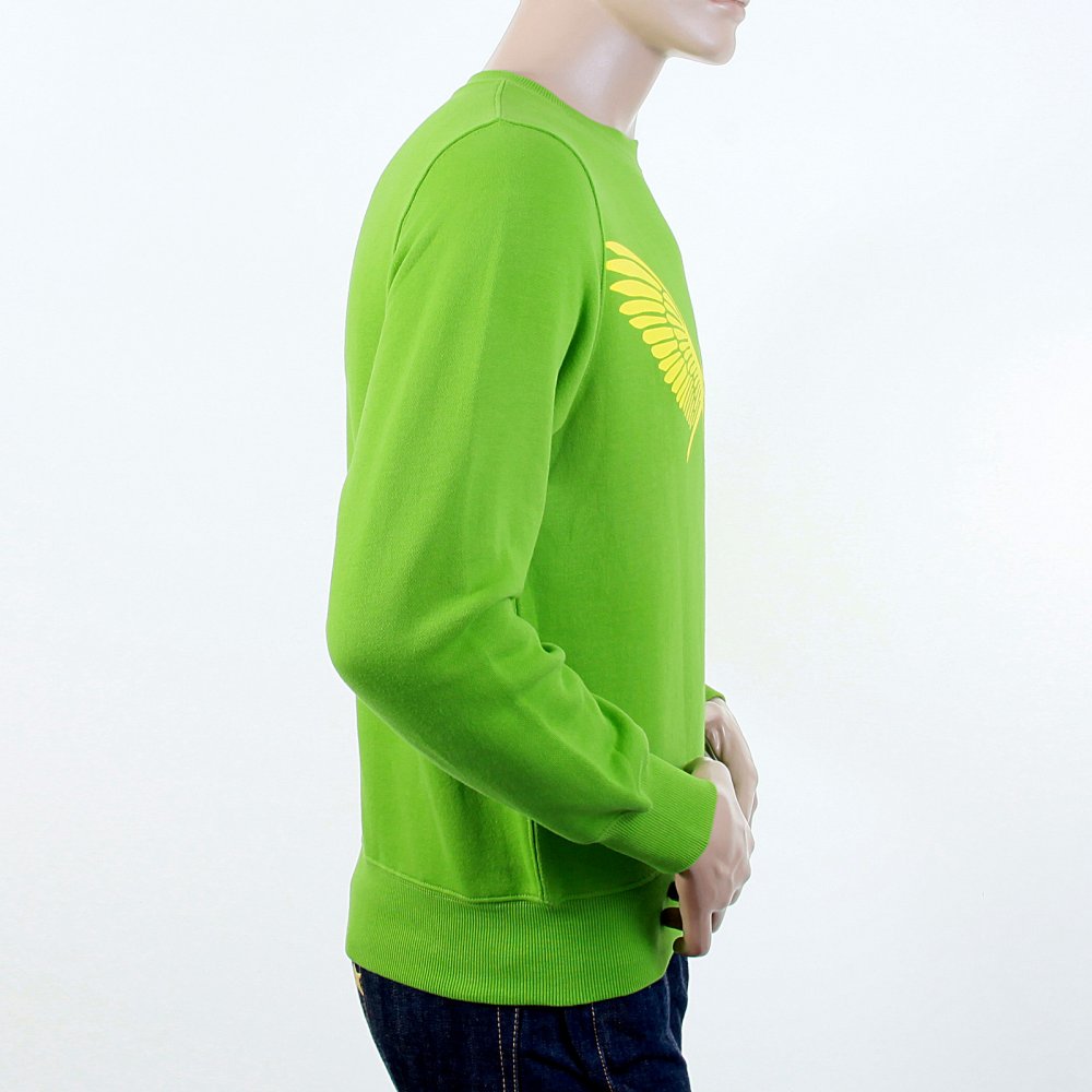 Mens Lime Green Crew Neck Large Fitting Sweat Shirt
