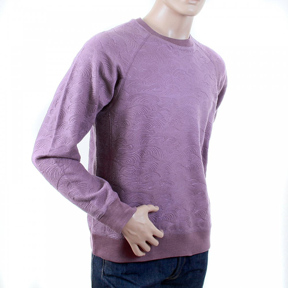 Mens Lilac Large Fitting Crew Neck Sweat Shirt