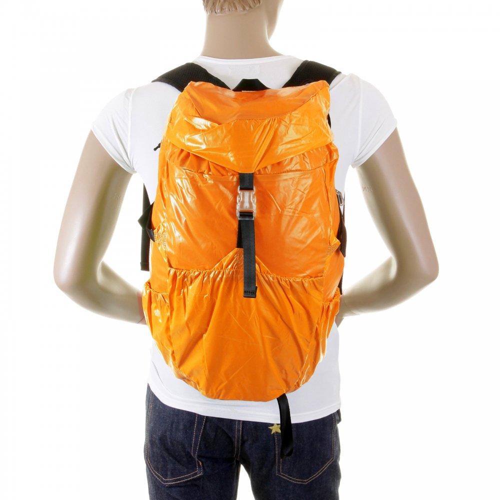 Unisex Orange Lightweight Nylon Backpack