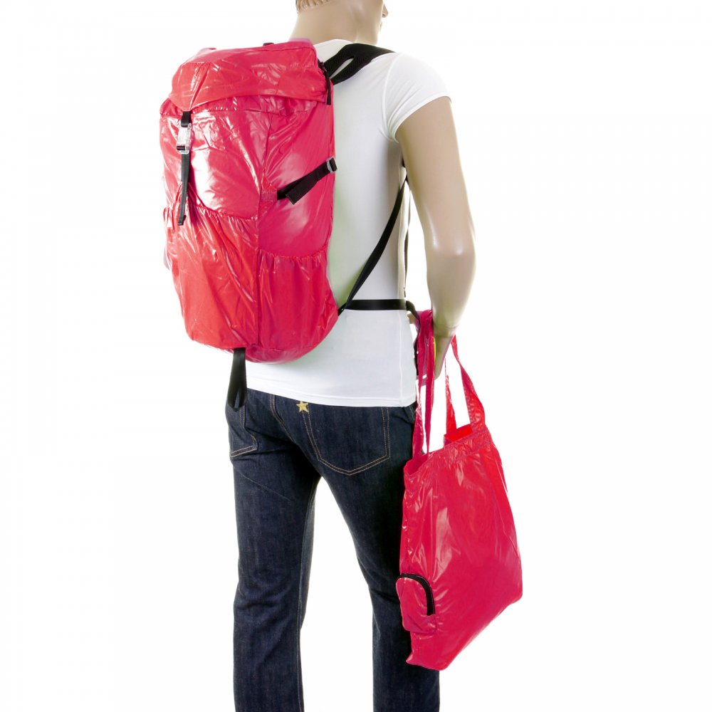 Unisex Pink Lightweight Nylon Backpack