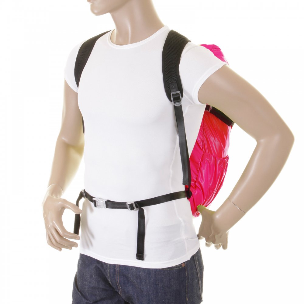Unisex Pink Lightweight Nylon Backpack