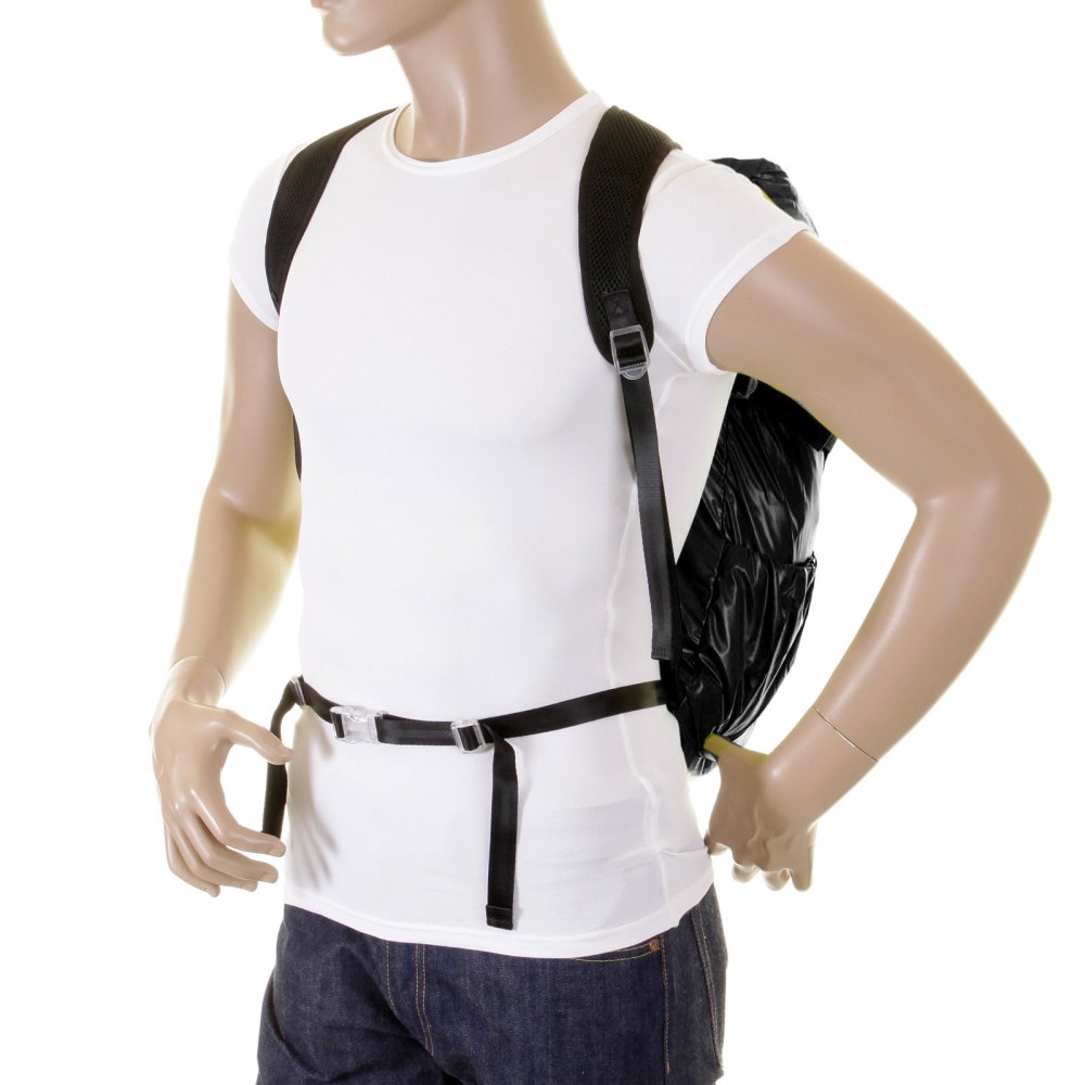 Unisex Black Lightweight Nylon Backpack