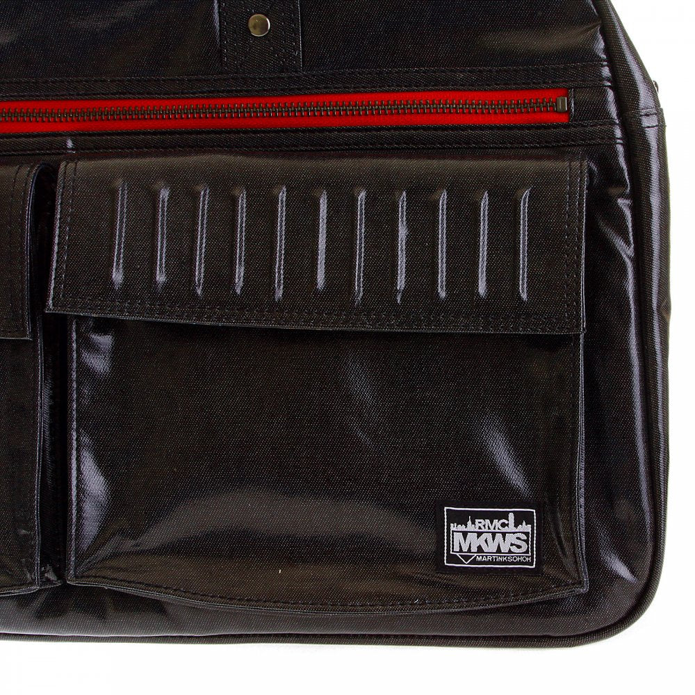 Unisex Coated Denim with Laminated Tartan Lining Hand Held Office Bag