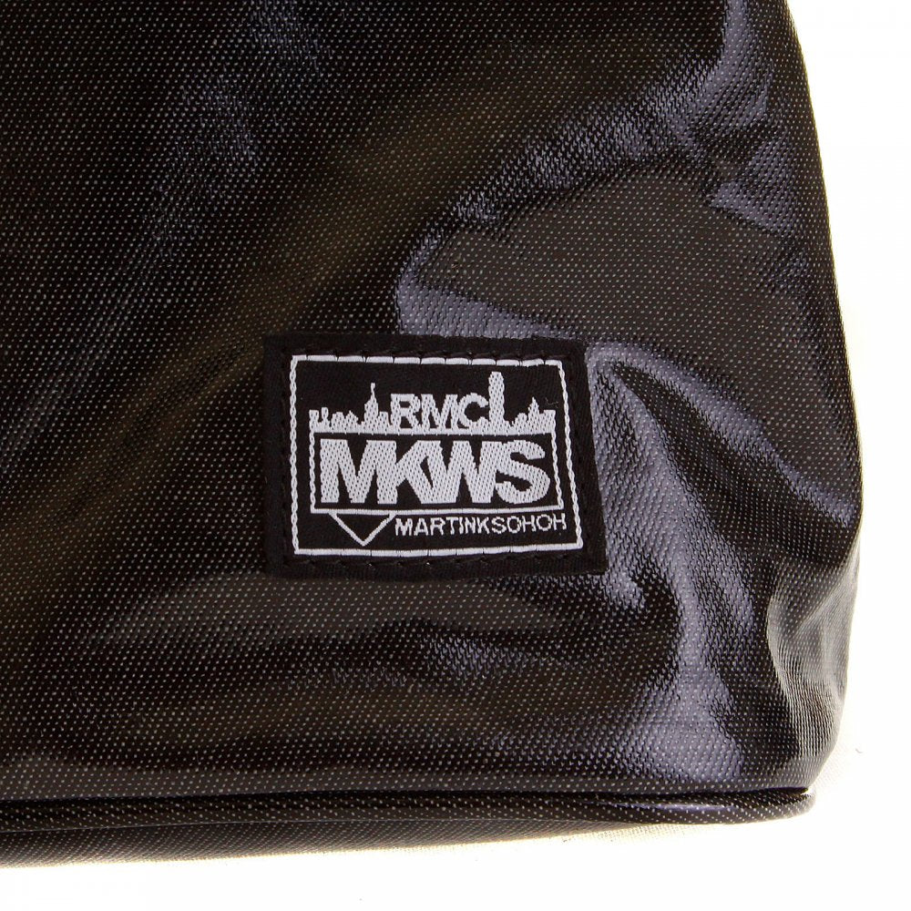 Unisex Coated Denim with Laminated Tartan Lining Shopper Bag