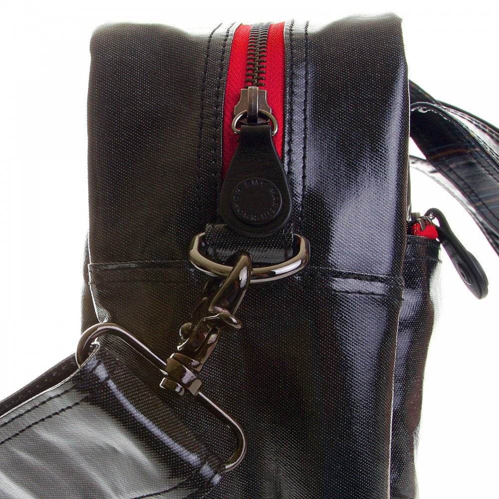 Unisex Coated Denim with Laminated Tartan Lining Hand Carry Office Bag