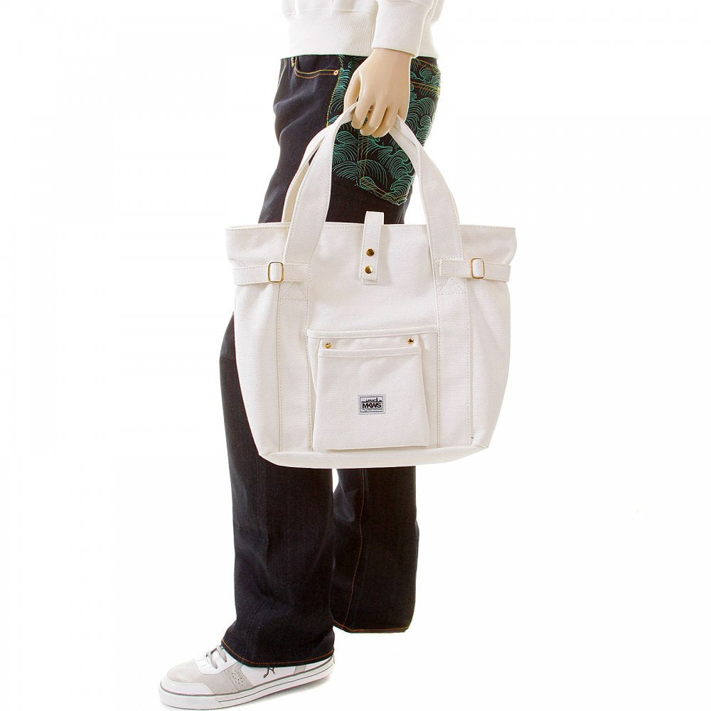 Versatile Unisex White Canvas Hand Carry Bag