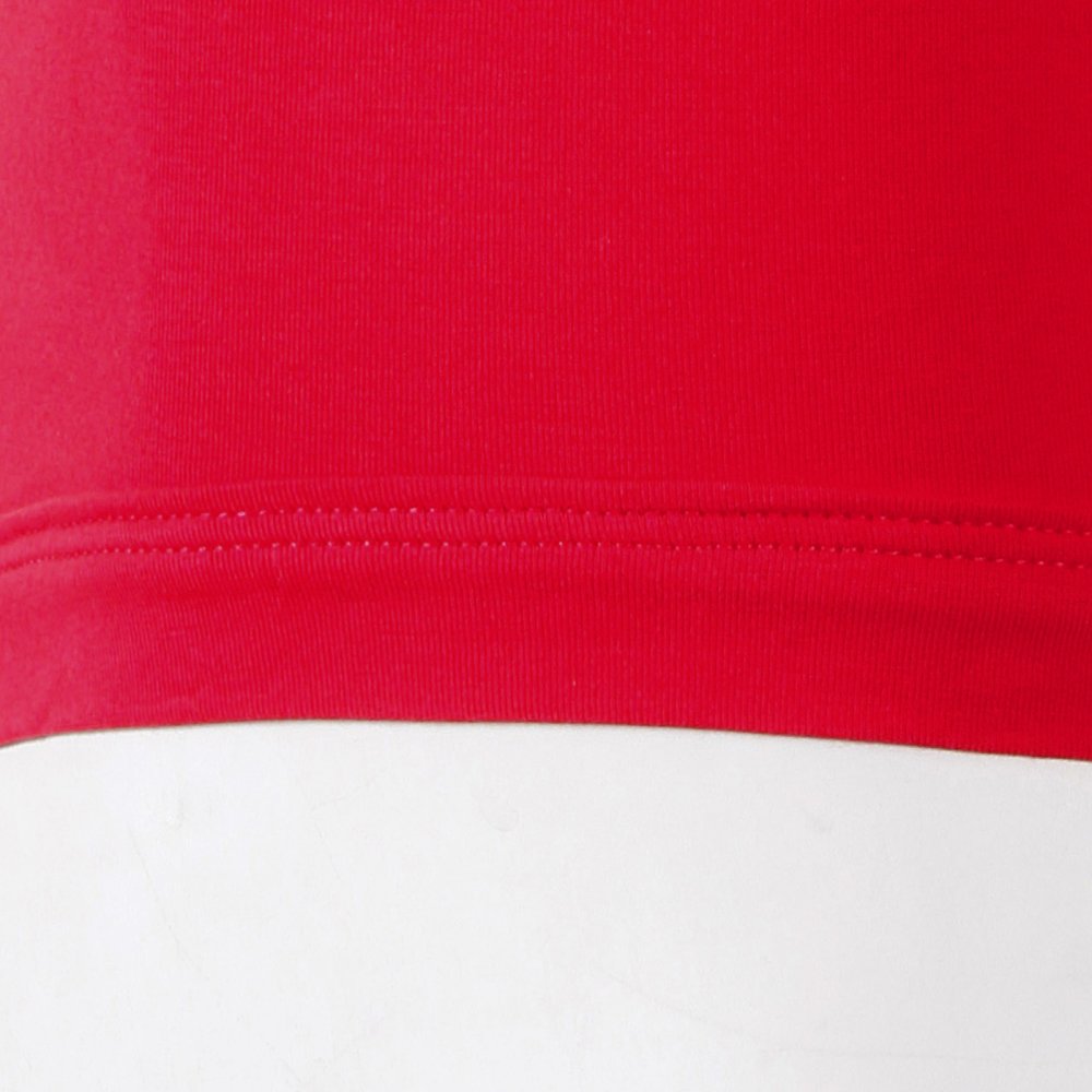 Mens Red Stretch Cotton Trunks with Signature Logo
