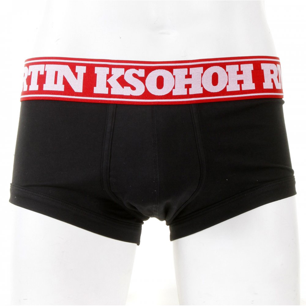 Mens Black Stretch Cotton Trunks
