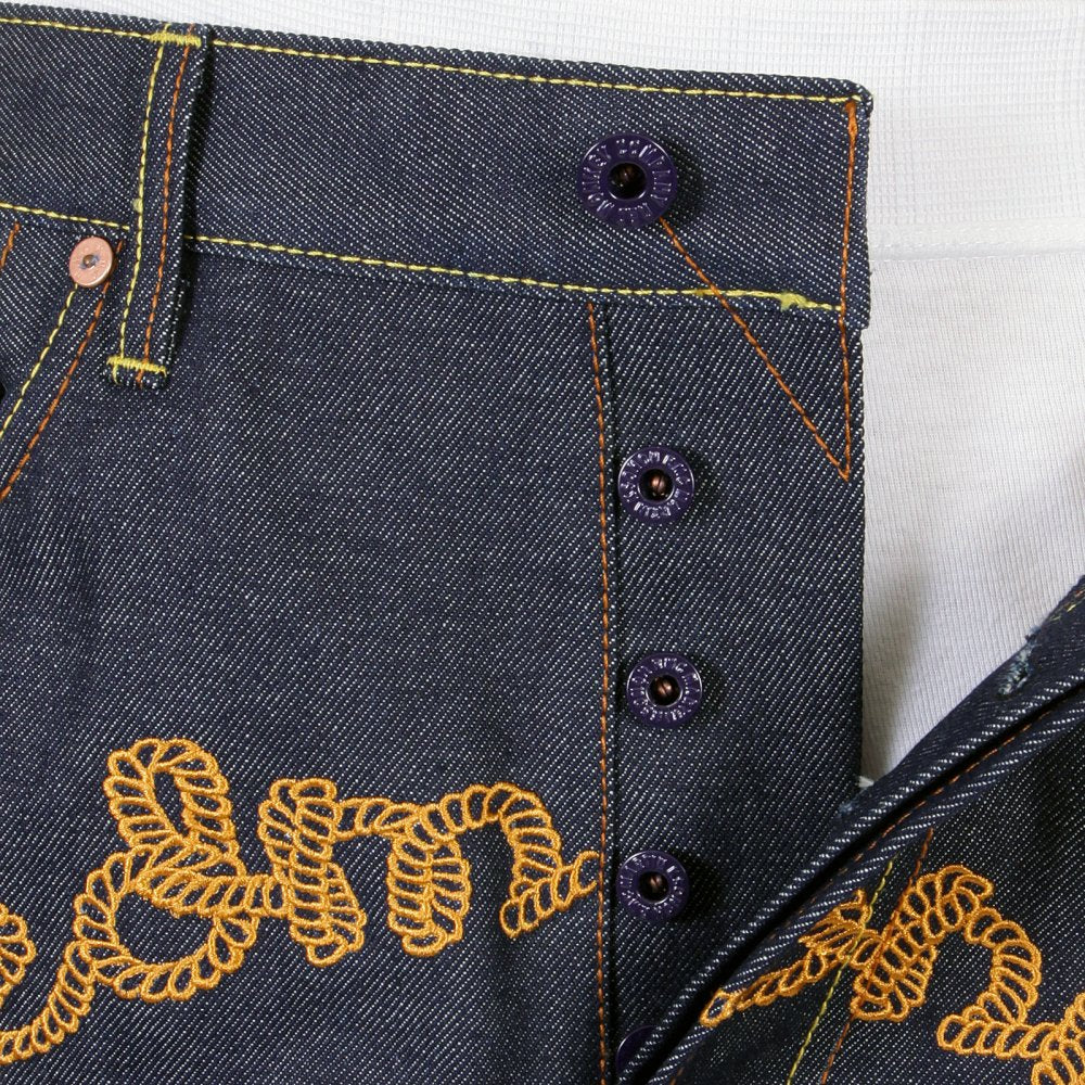 Mens Super Exclusive Design Indigo Selvedge Raw Denim Jeans
