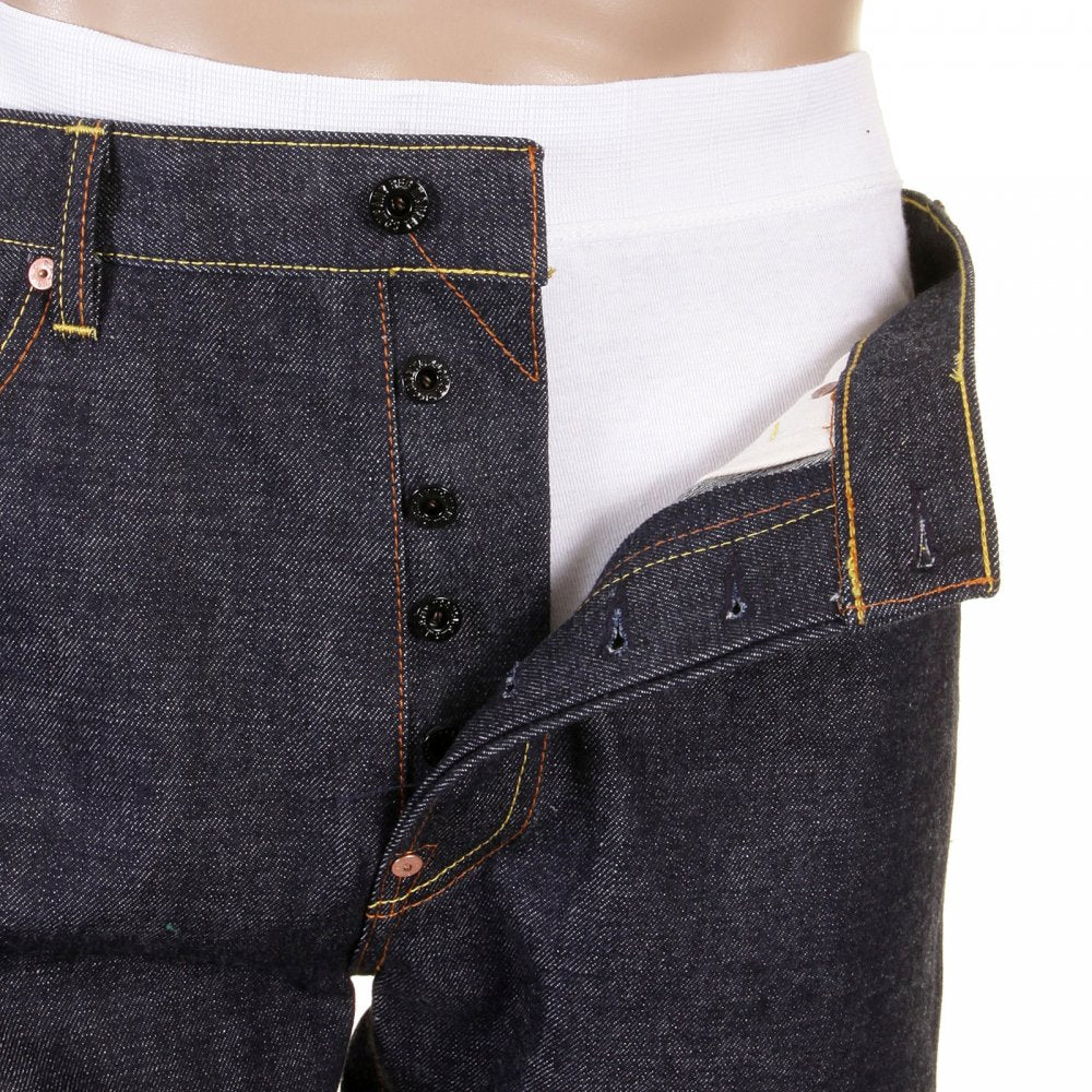 Selvedge Dark Indigo Raw Denim Jeans for Men