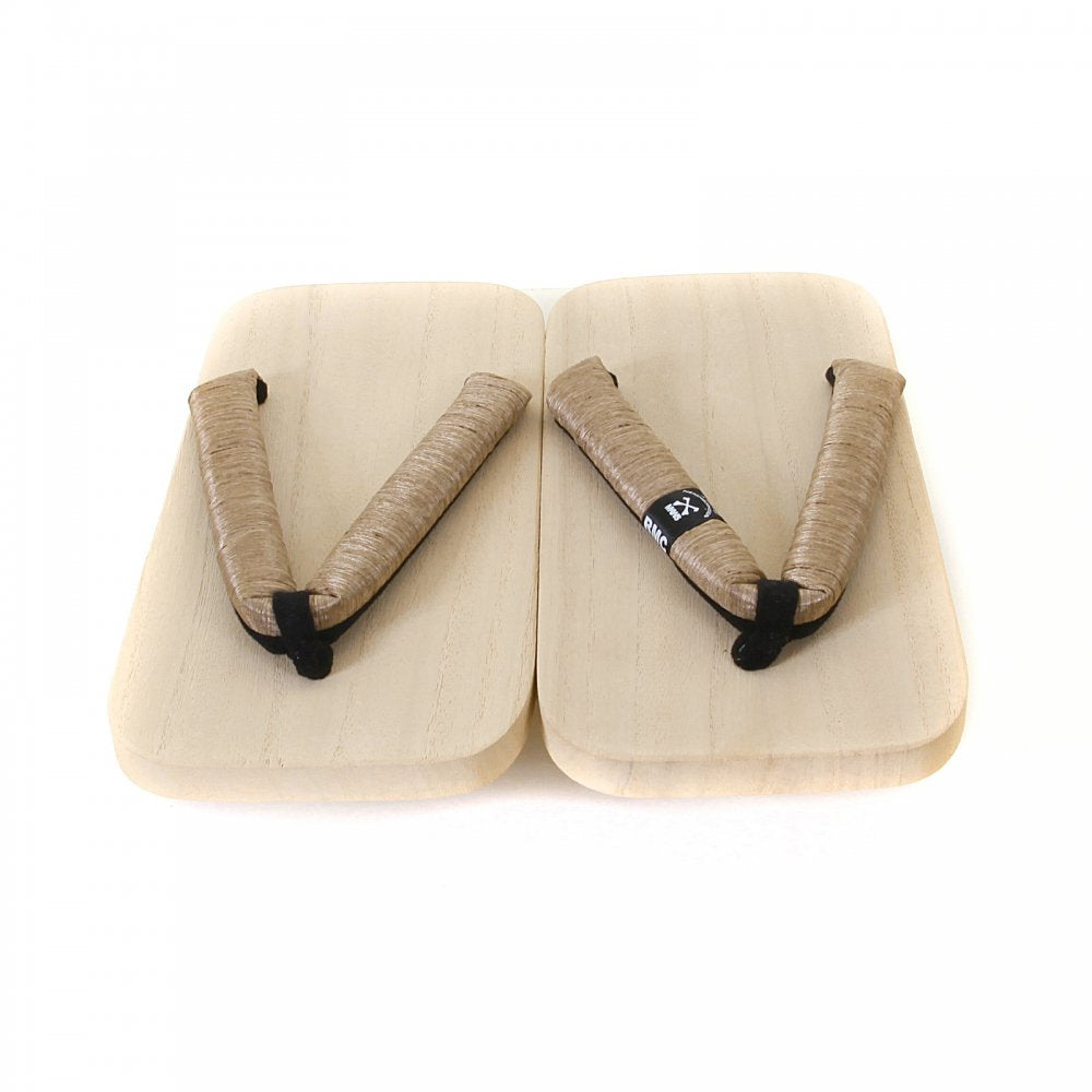 Limited Edition Unisex Traditional Geta Wooden Sandal with Gold Strap
