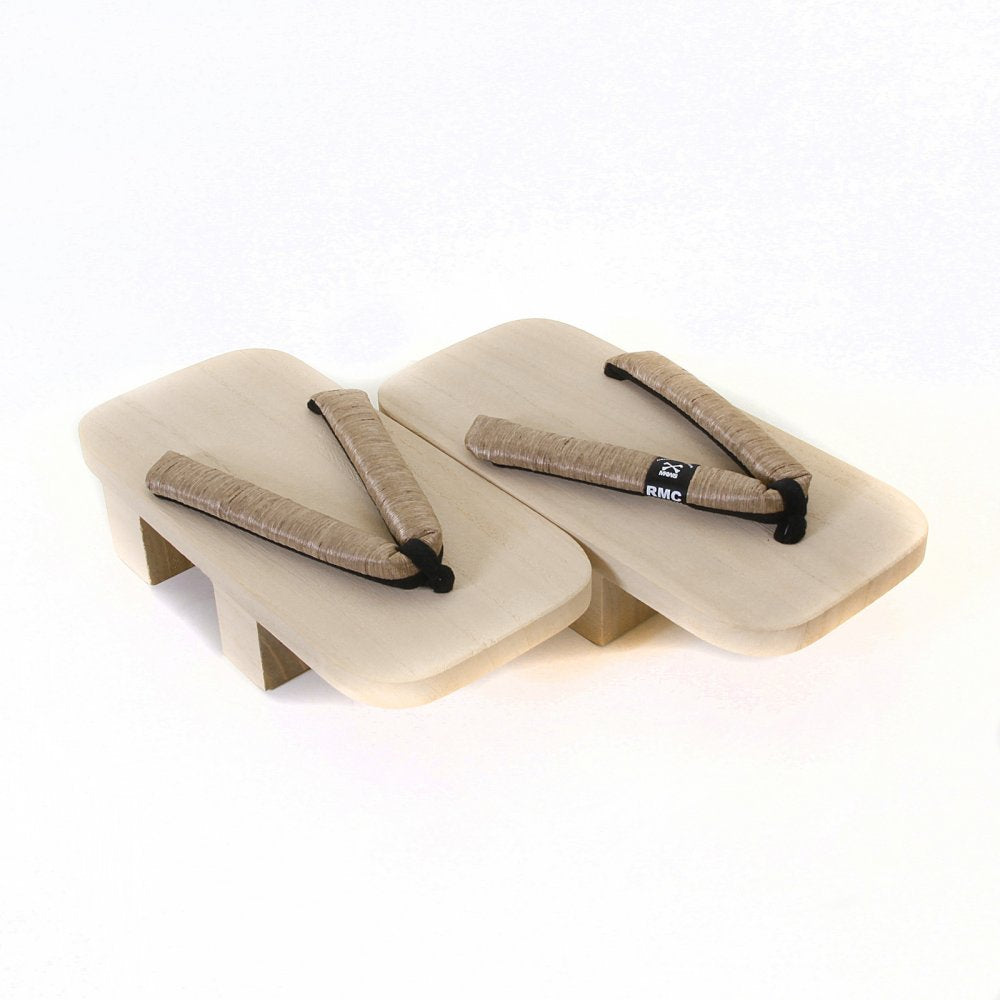Limited Edition Unisex Traditional Geta Wooden Sandal with Gold Strap