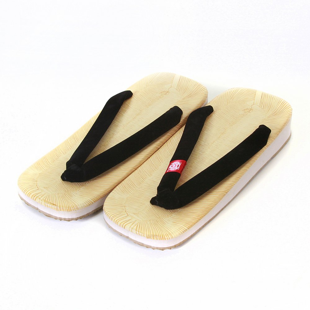 Unisex Flip Flop Sandal with Velveteen Black Thong Strap
