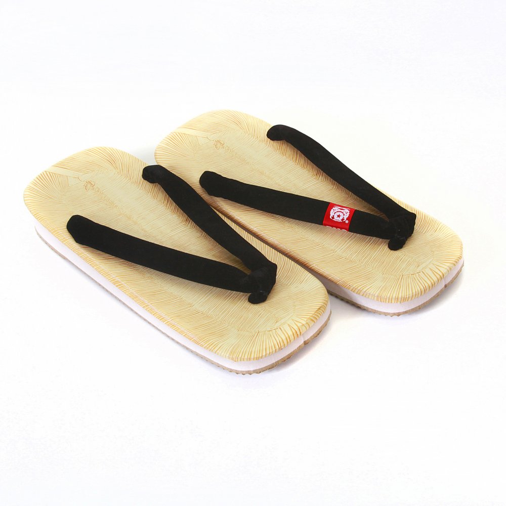 Unisex Flip Flop Sandal with Velveteen Black Thong Strap