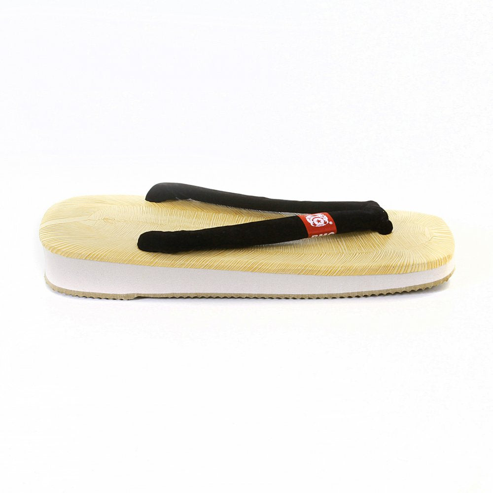Unisex Flip Flop Sandal with Velveteen Black Thong Strap
