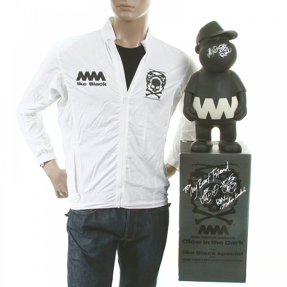 Mens White Trooper Jacket with Glow in Dark Presentation Model Toy