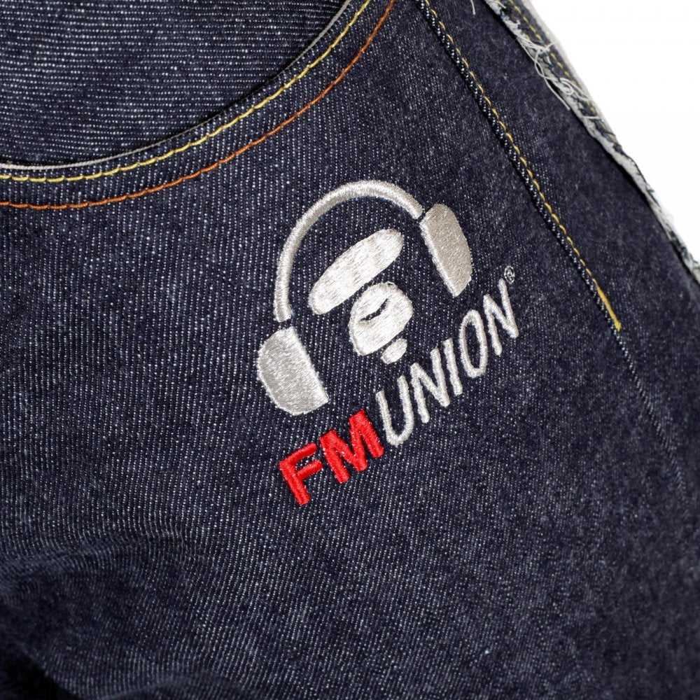 4A Version 1 Regular Classic Slim Model Indigo Raw Japanese Selvedge Embroidered Denim jeans