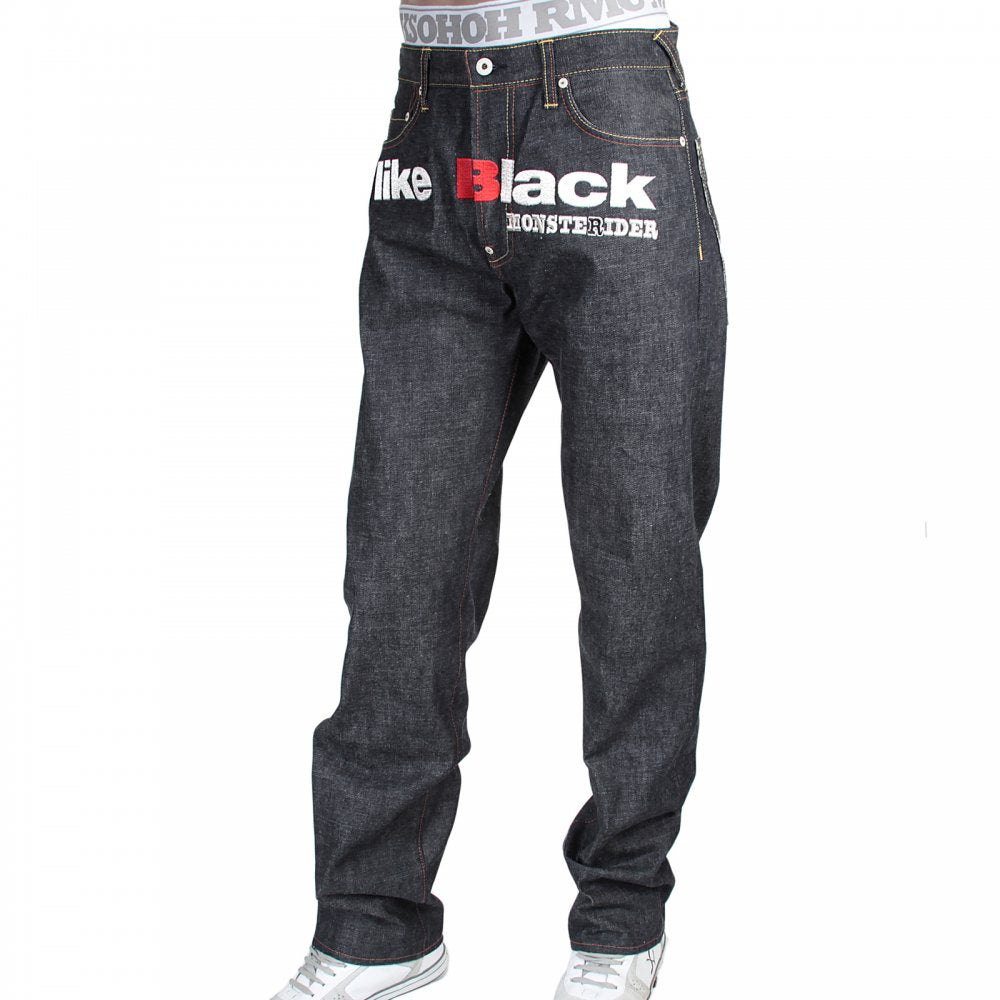 Mens Super Exclusive Design Indigo Raw Denim Cotton Jean