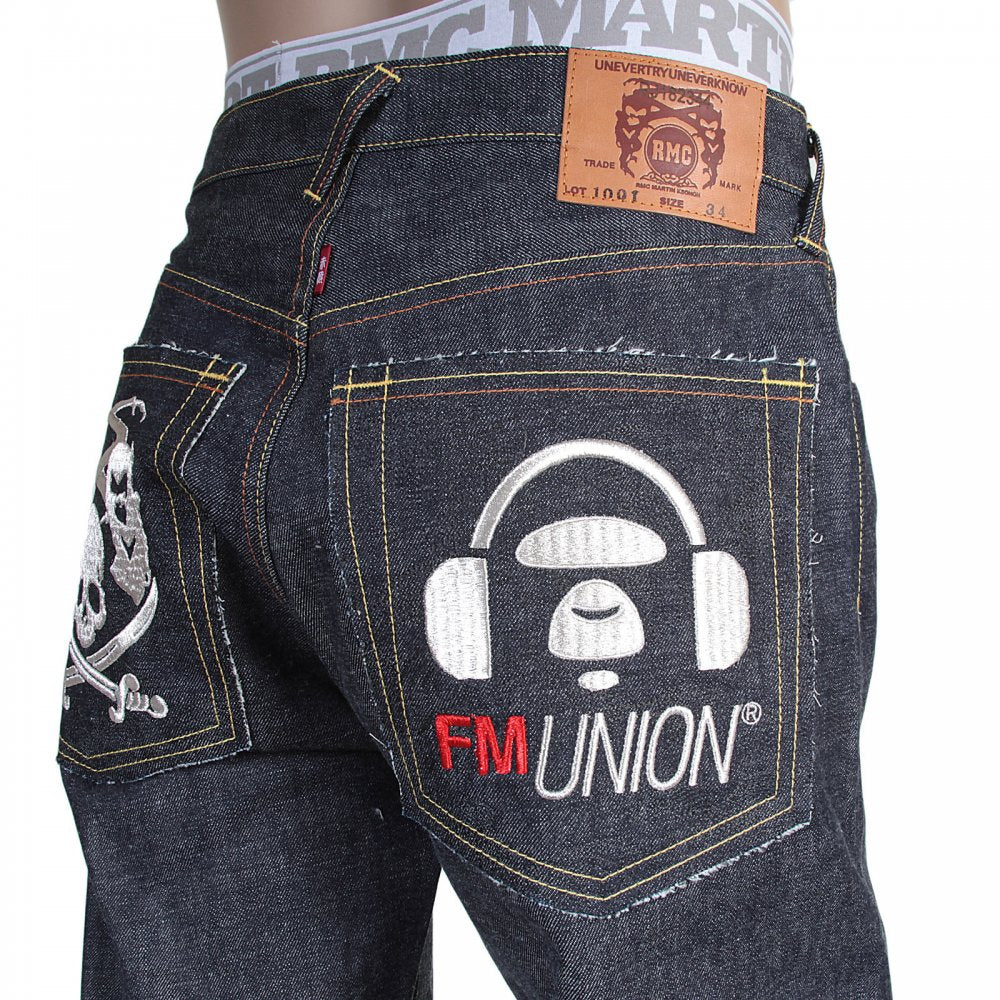 Mens Super Exclusive Design Indigo Raw Denim Cotton Jean