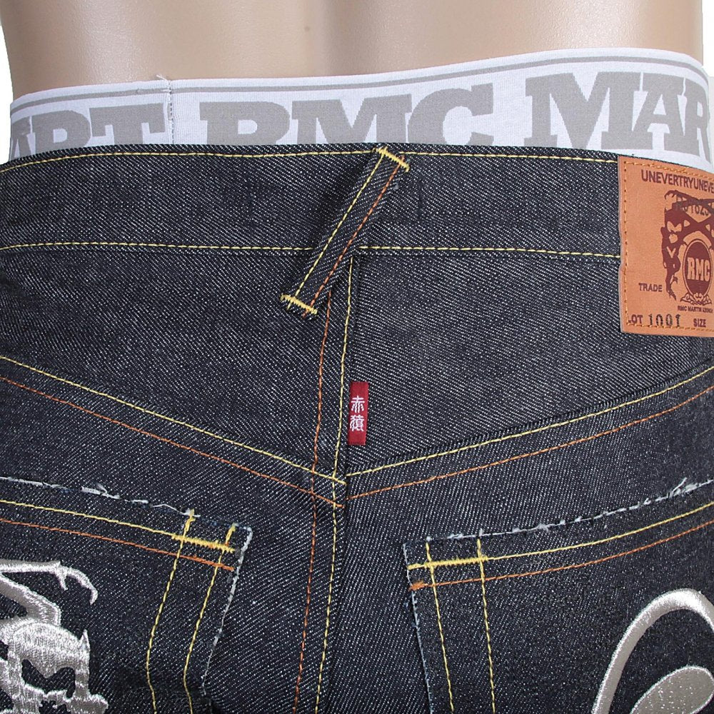 Mens Super Exclusive Design Indigo Raw Denim Cotton Jean