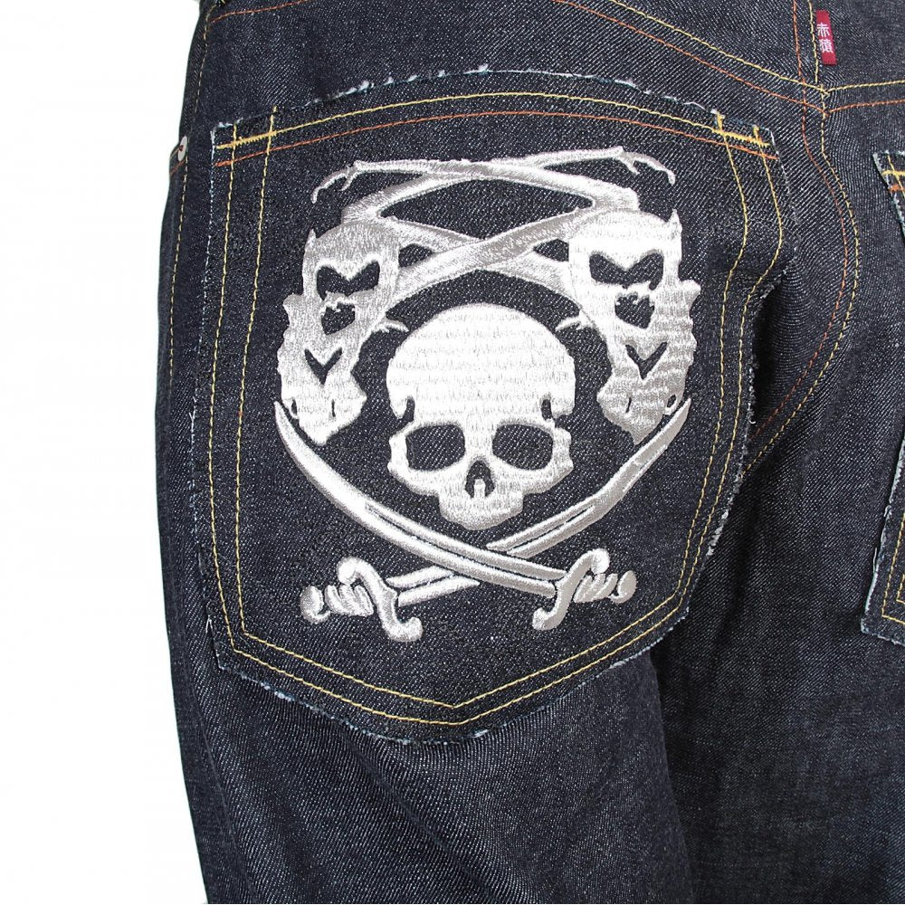 Mens Super Exclusive Design Indigo Raw Denim Cotton Jean