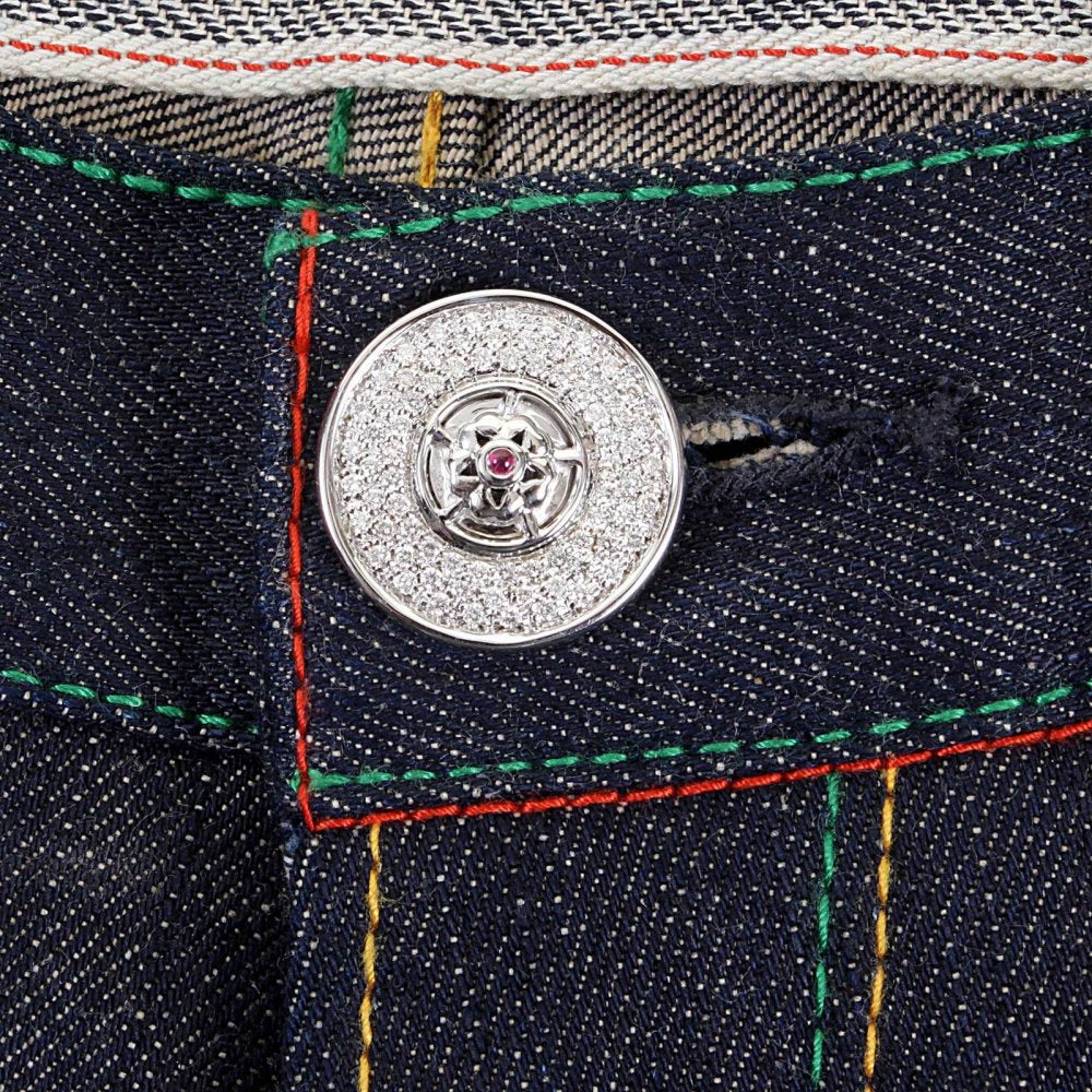 Custom Made Diamond and Ruby 5 Button Set