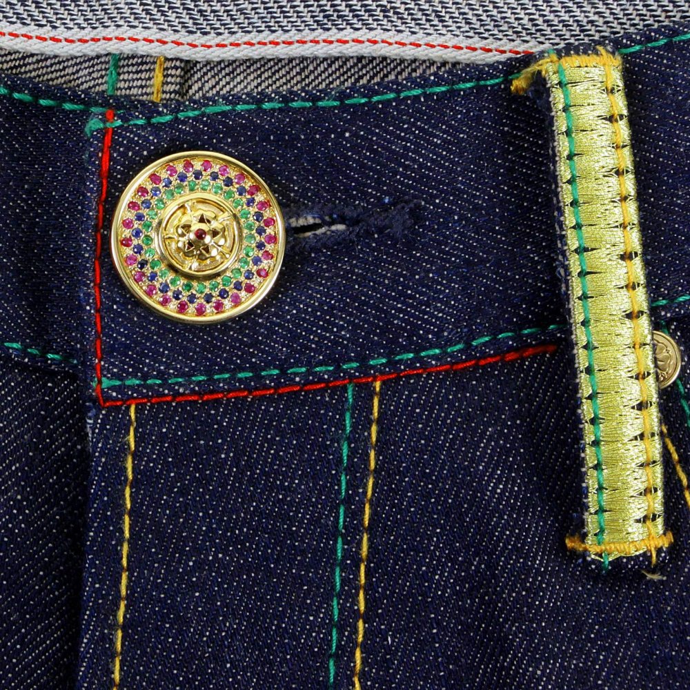 Mens Custom Made Blue Sapphire and Ruby 5 Button Set