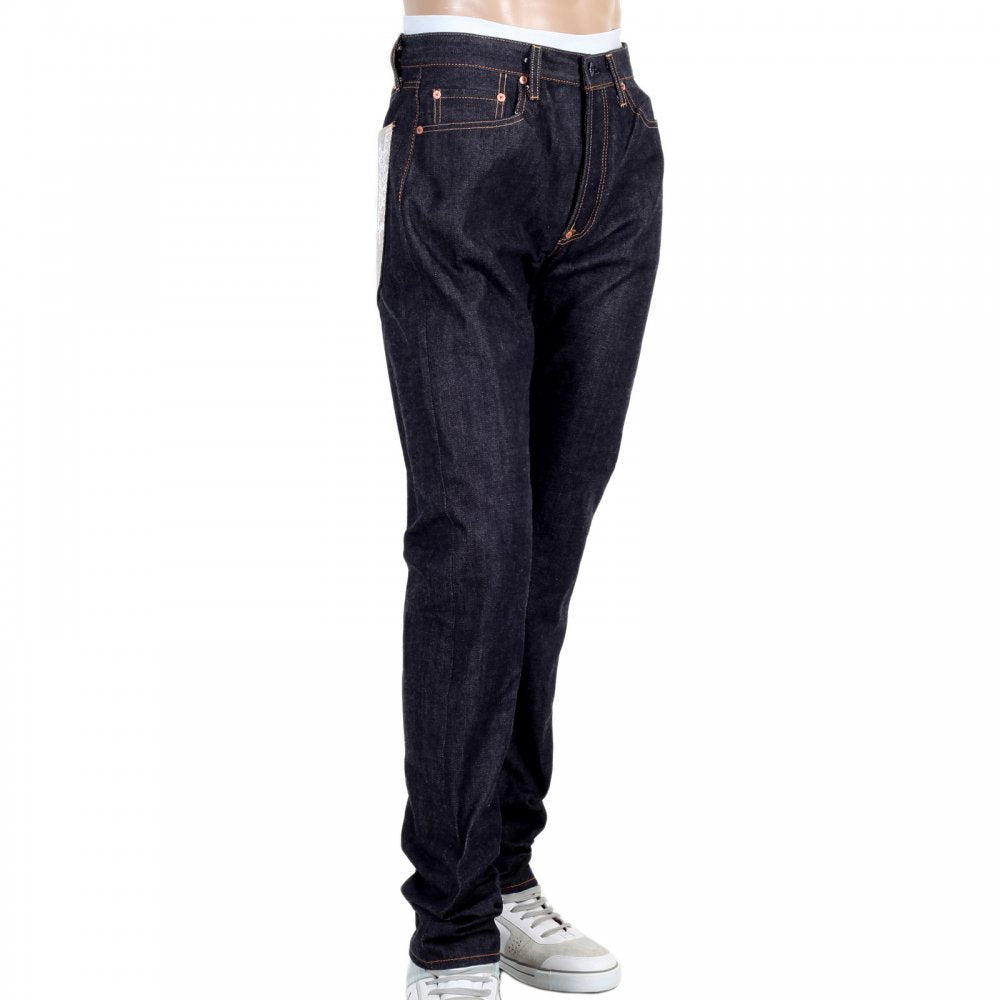 Indigo Raw Japanese Selvedge Denim Jeans with Silver Bushi Embroidery